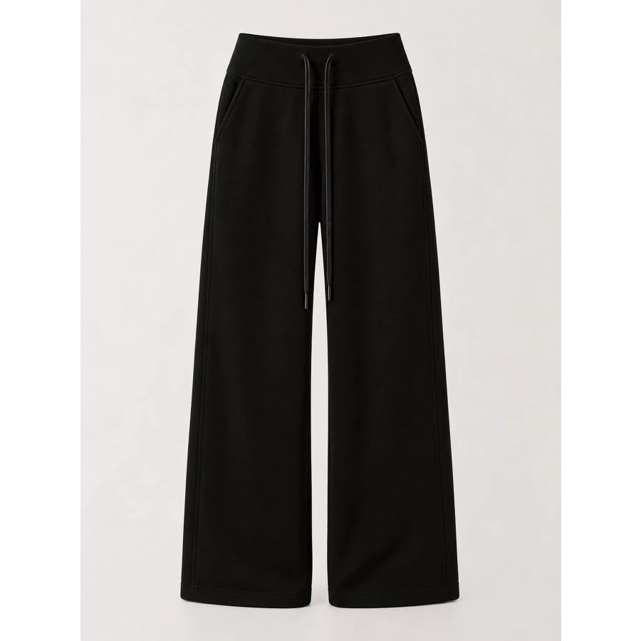 Drawstring Wide-Leg Pants Apparel and Accessories
