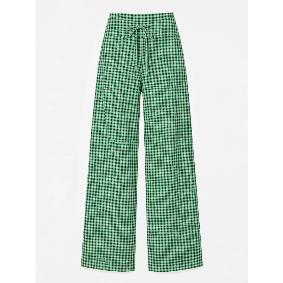Drawstring Wide-Leg Pants Apparel and Accessories