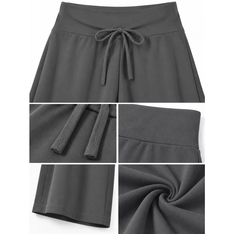 Drawstring Wide-Leg Pants Apparel and Accessories