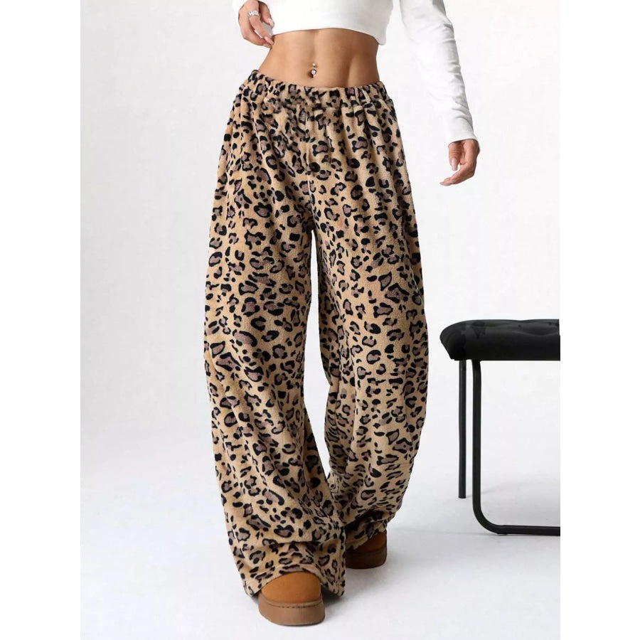 Drawstring Wide Leg Pants Camel / S Apparel and Accessories
