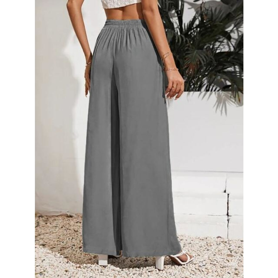 Drawstring Wide Leg Pants Clothing