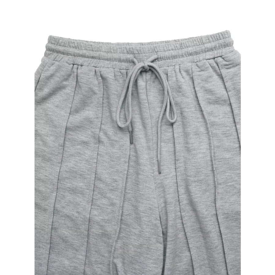 Drawstring Wide-Leg Sweatpants Apparel and Accessories