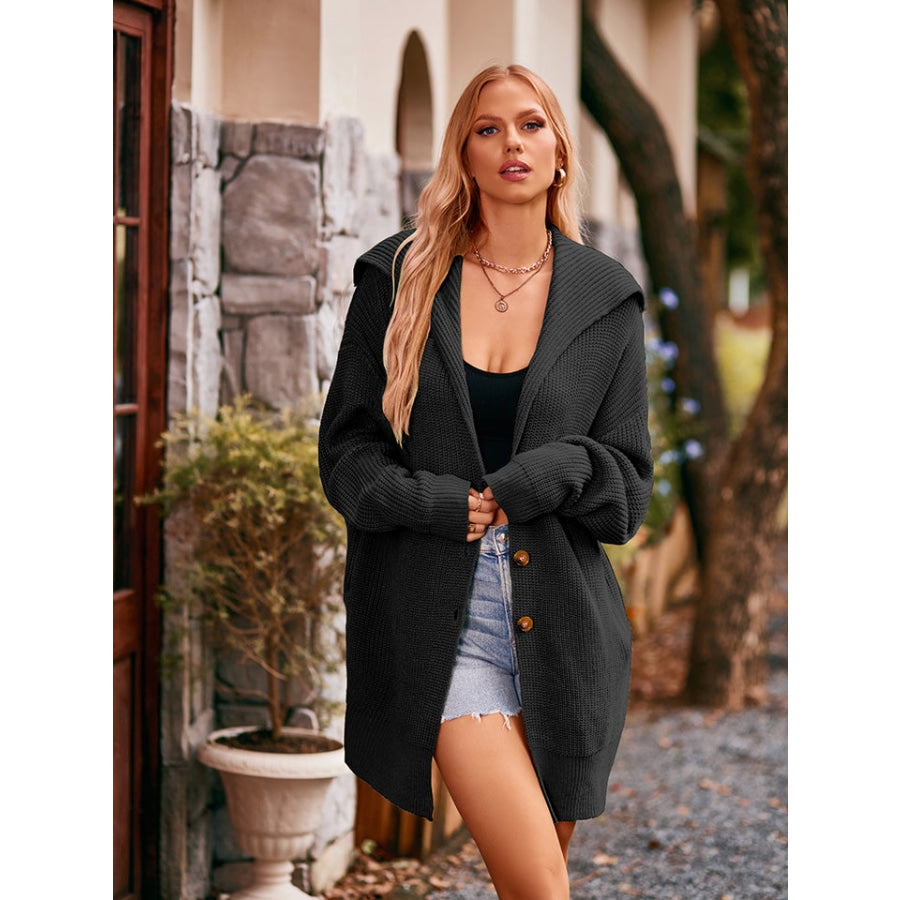 Dropped Shoulder Long Sleeve Cardigan