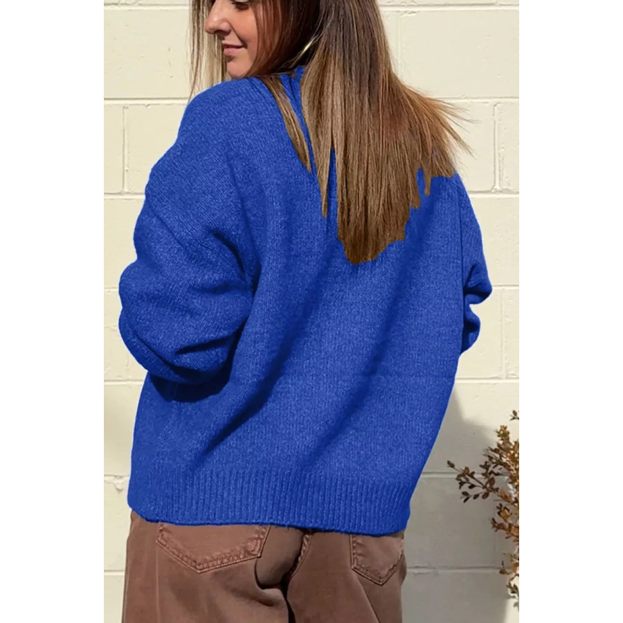 Duck Graphic Drop Shoulder Long Sleeve Sweater Apparel and Accessories