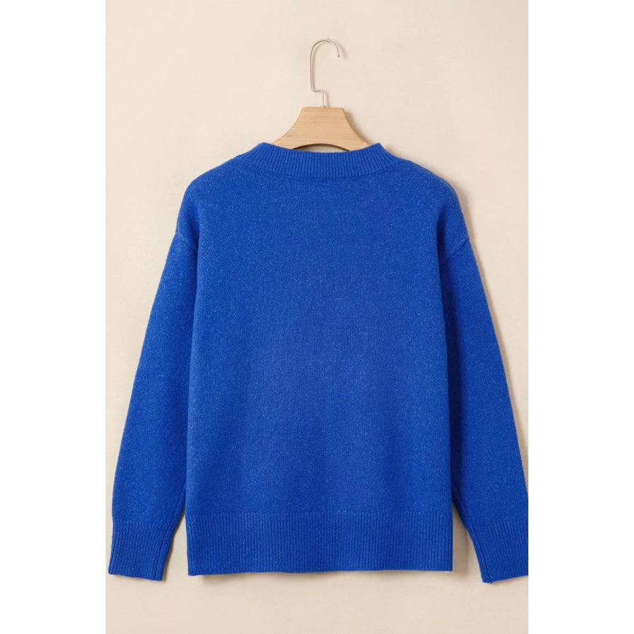 Duck Graphic Drop Shoulder Long Sleeve Sweater Apparel and Accessories