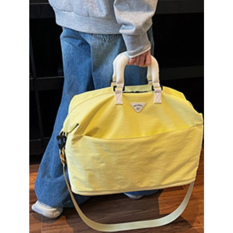 Duffel Bag with Comfortable Handles Yellow / One Size Apparel and Accessories