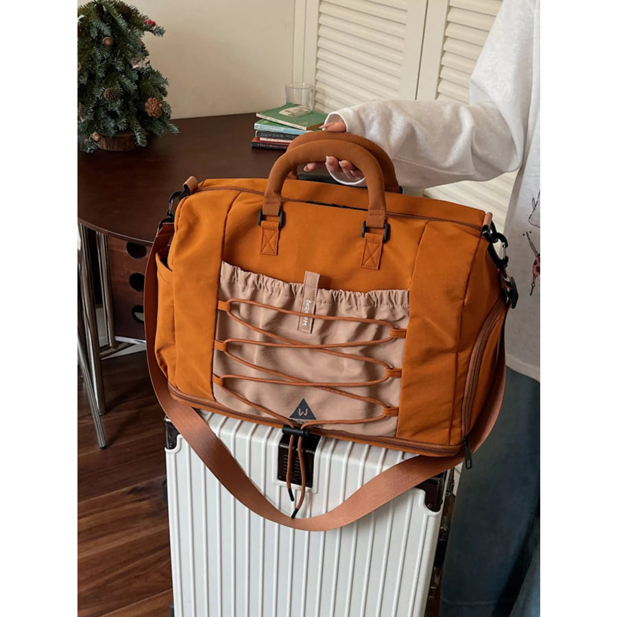 Duffel Bag with Multiple Pockets Brown / onesize Apparel and Accessories