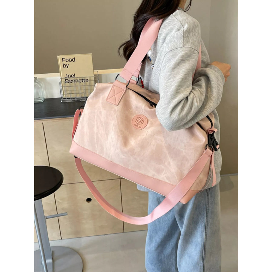 Duffle Bag with Adjustable Strap Pink / onesize Apparel and Accessories
