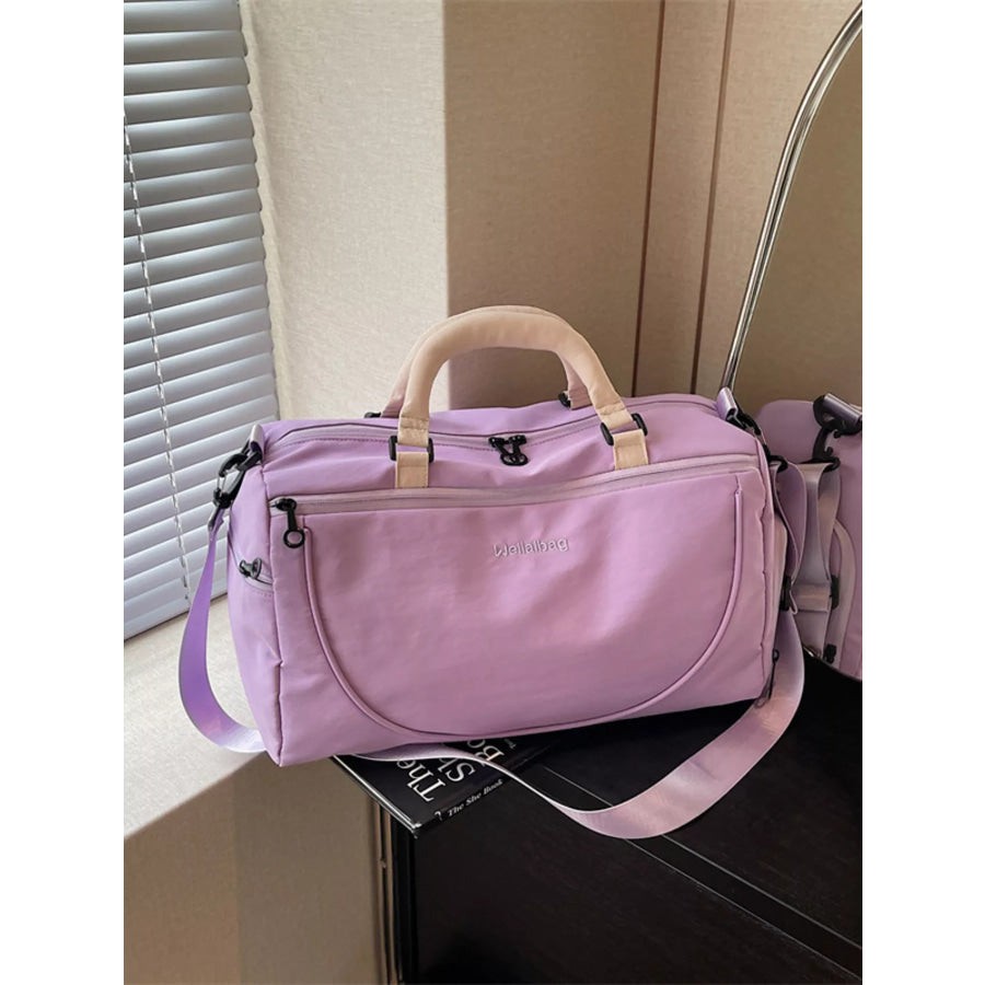 Duffle Bag with Adjustable Strap Purple / One Size Apparel and Accessories