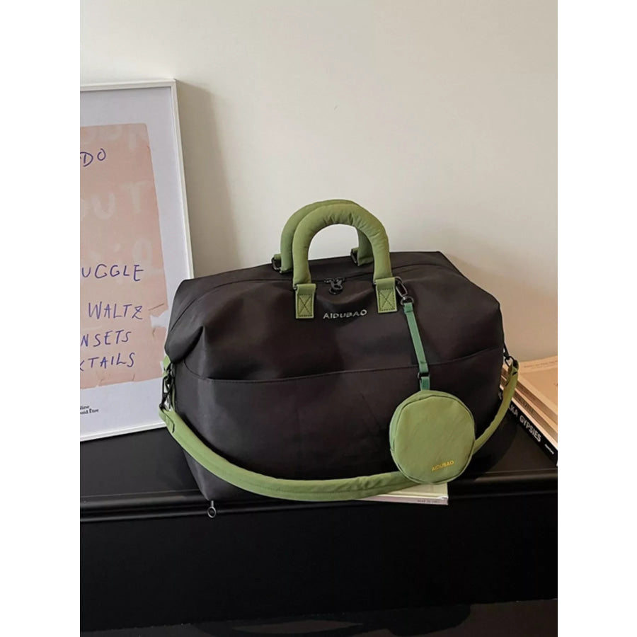 Duffle Bag with Detachable Pouch Black / onesize Apparel and Accessories