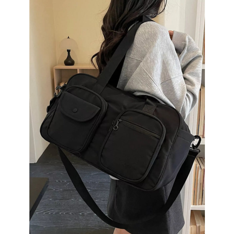 Duffle Bag with Multiple Pockets Black / onesize Apparel and Accessories