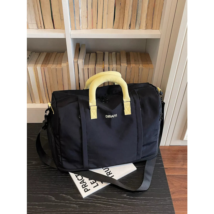 Durable Travel Duffel Bag with Comfortable Contrast Handle Apparel and Accessories