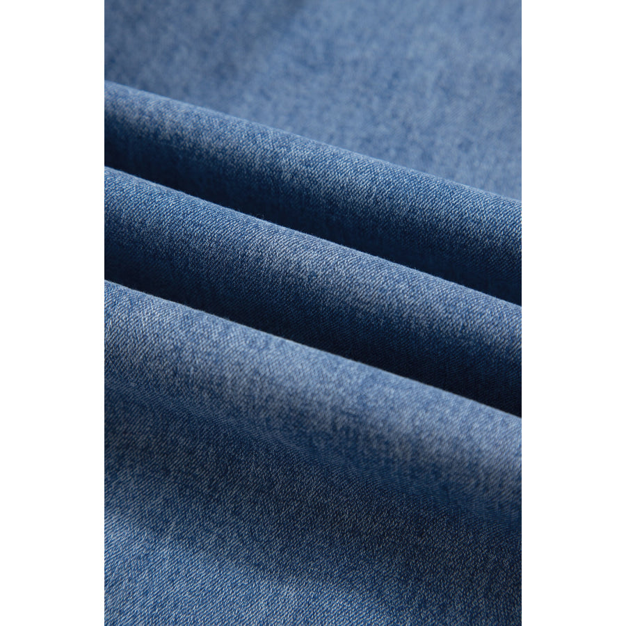 Dusk Blue Elastic Waist Harem Ankle Length Jeans Bottoms/Jeans