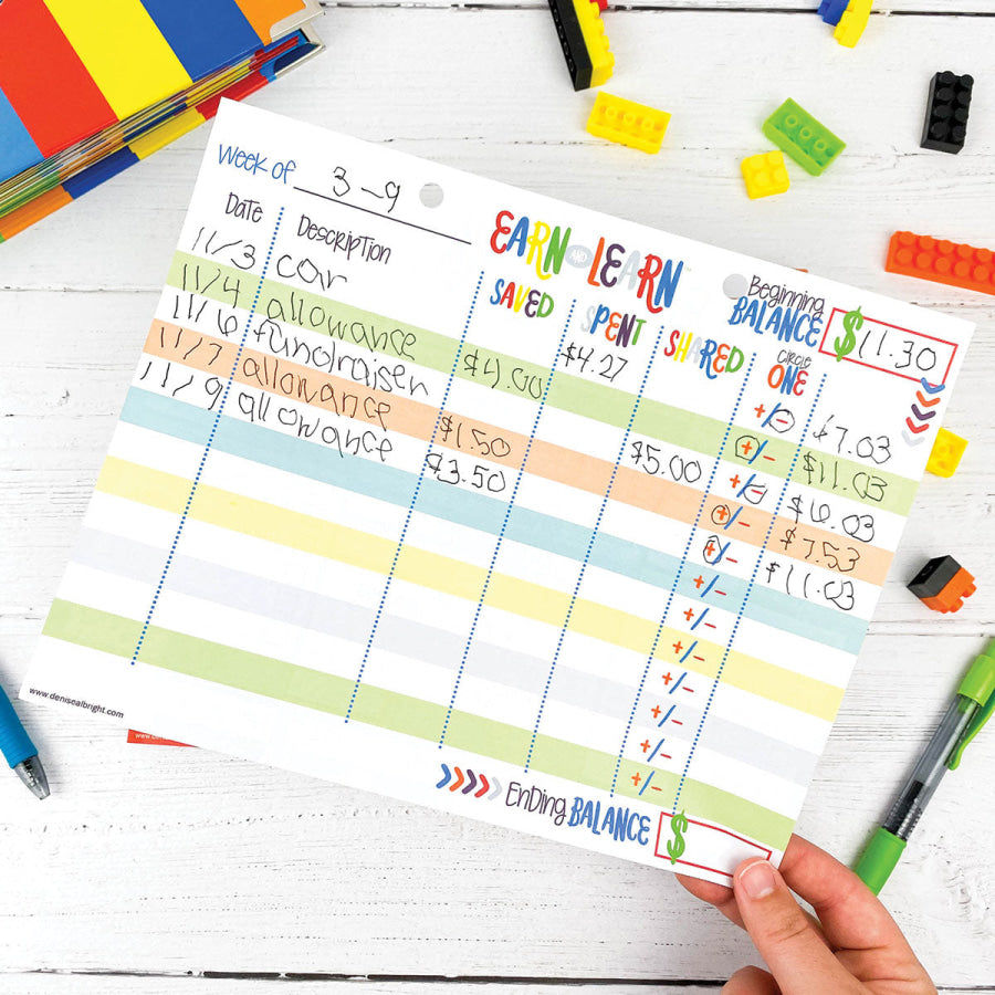 Earn &amp; Learn® Kids Money Management Chore Chart Pad Pads