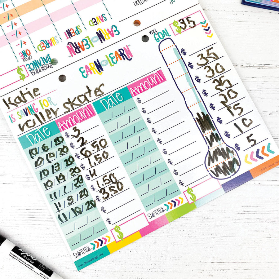 Earn &amp; Learn® Kids Money Management Chore Chart Pad Pads