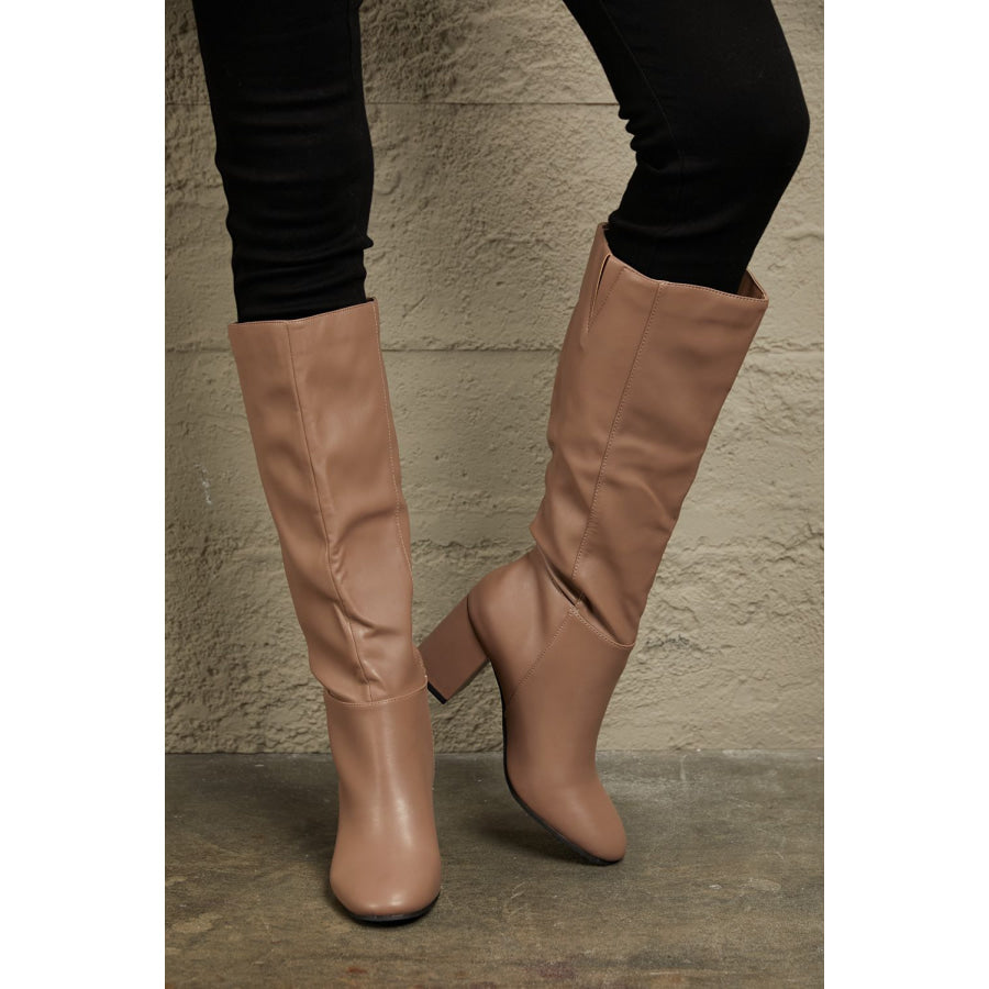 East Lion Corp Block Heel Knee High Boots footwear