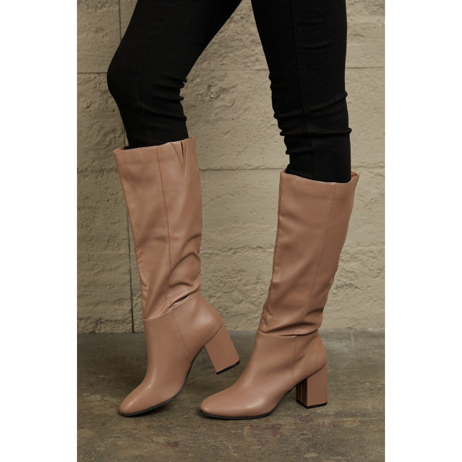 East Lion Corp Block Heel Knee High Boots footwear