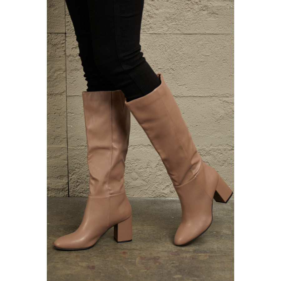 East Lion Corp Block Heel Knee High Boots footwear