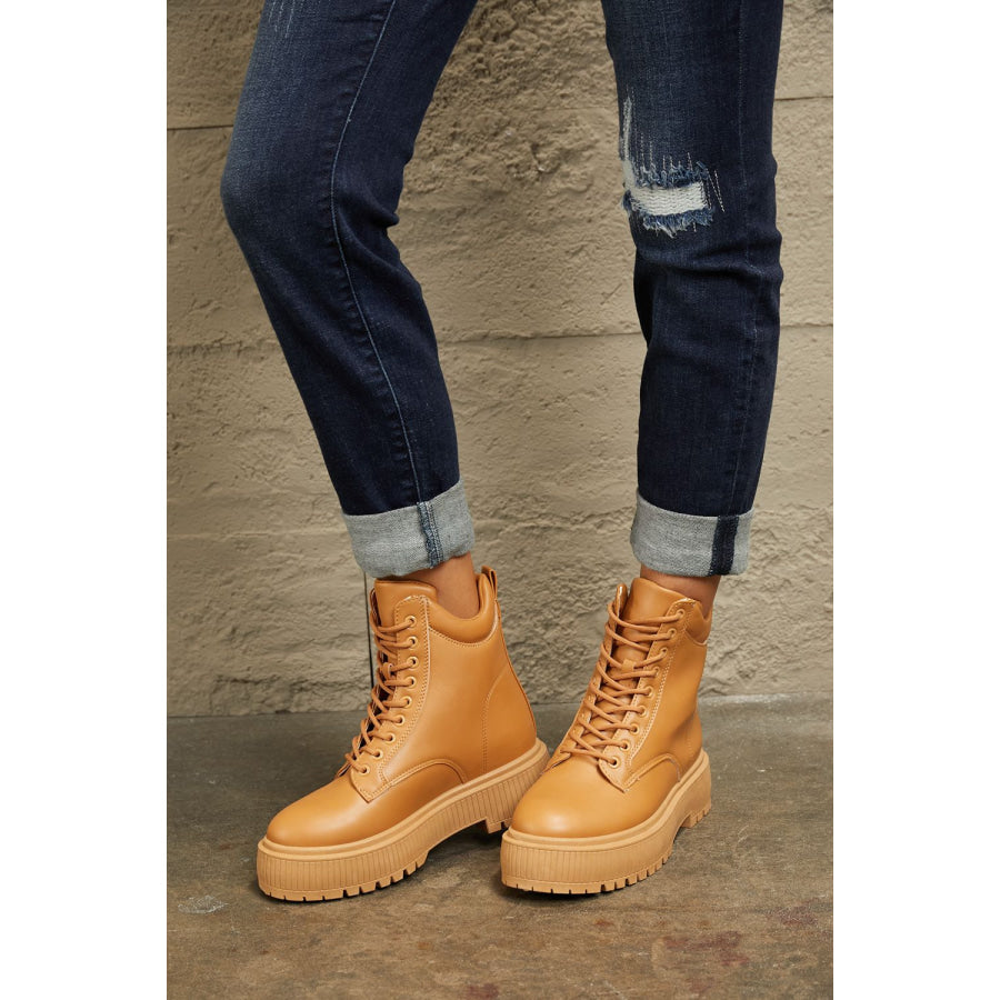 East Lion Corp Platform Combat Boots footwear