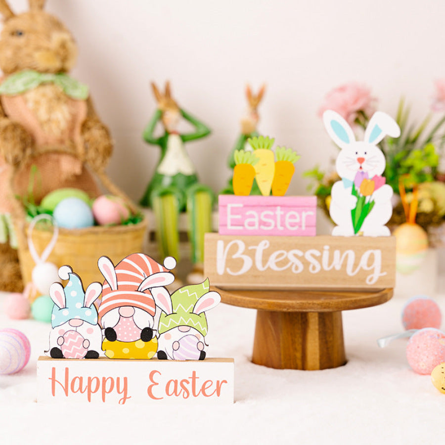 Easter Element Wooden Ornament Apparel and Accessories