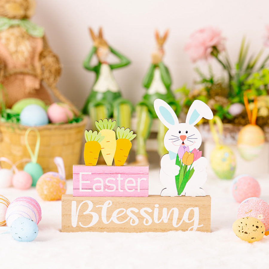 Easter Element Wooden Ornament Style A / One Size Apparel and Accessories