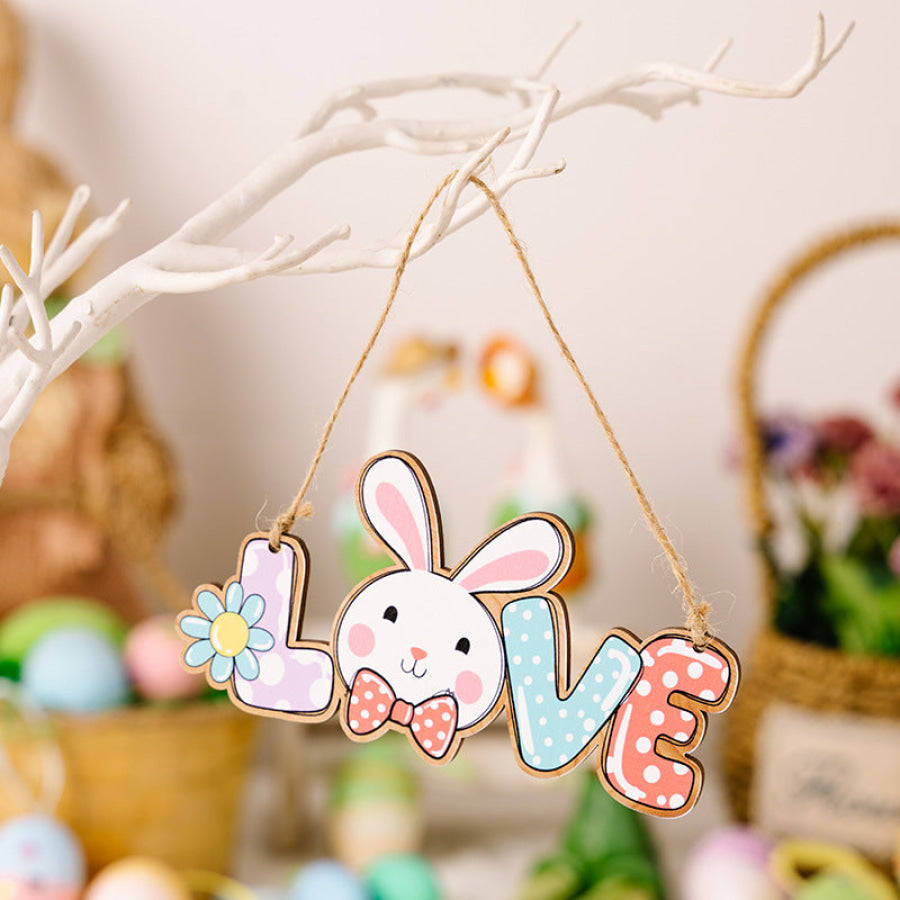 Easter Letter Wooden Hanging Widget Style A / One Size Apparel and Accessories