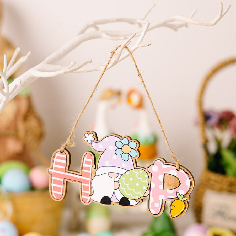 Easter Letter Wooden Hanging Widget Style B / One Size Apparel and Accessories