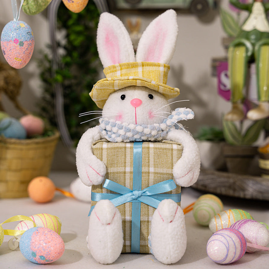 Easter Plaid Rabbit Doll Tan / One Size Apparel and Accessories