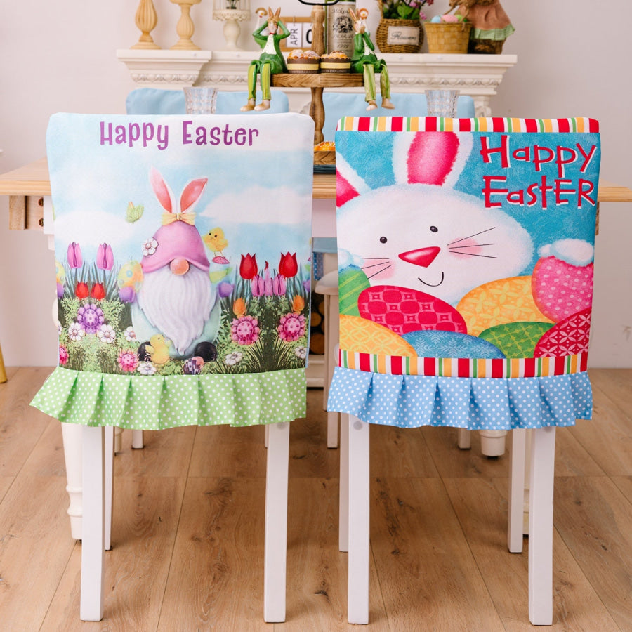 Easter Polka Dot Pleated Hem Chair Cover Apparel and Accessories