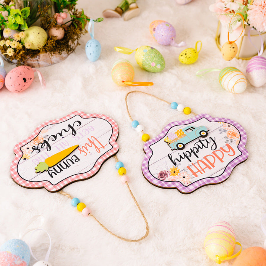 Easter Wooden Bead Hanging Widget Apparel and Accessories