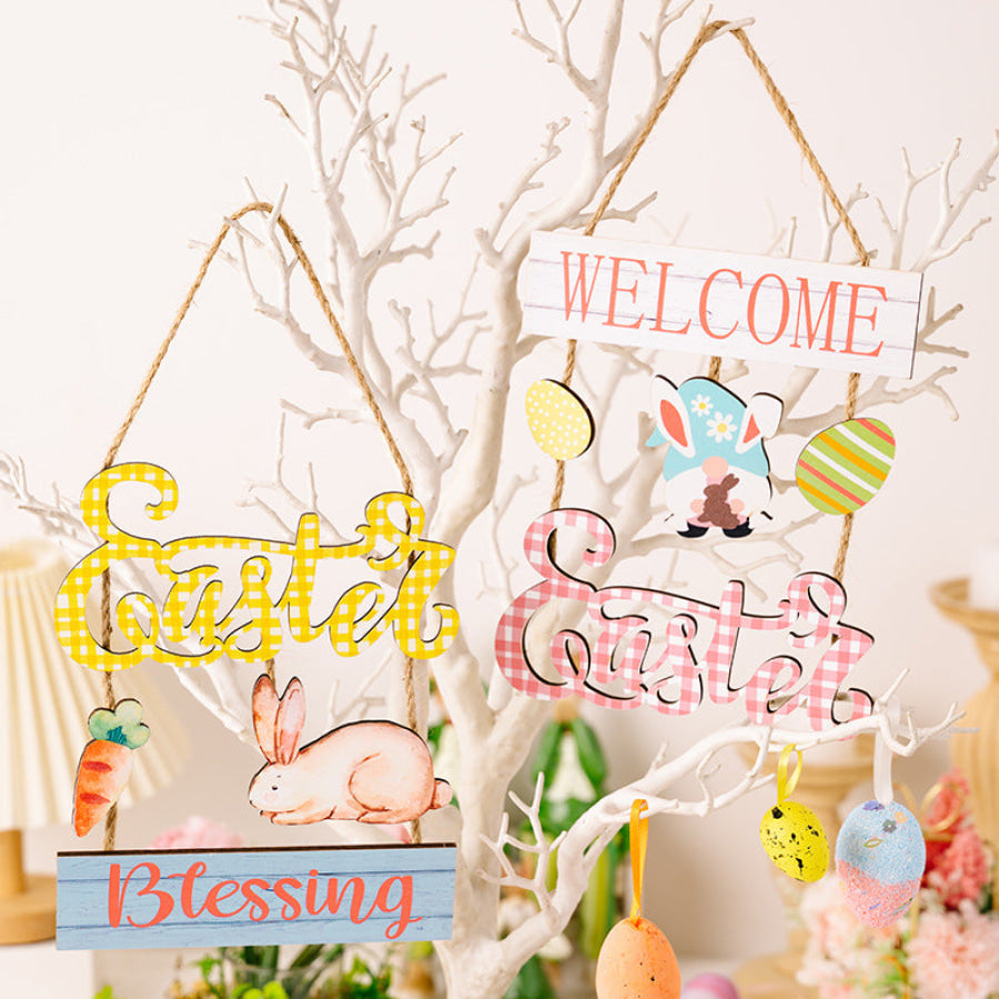 Easter Wooden Hanging Widget Apparel and Accessories
