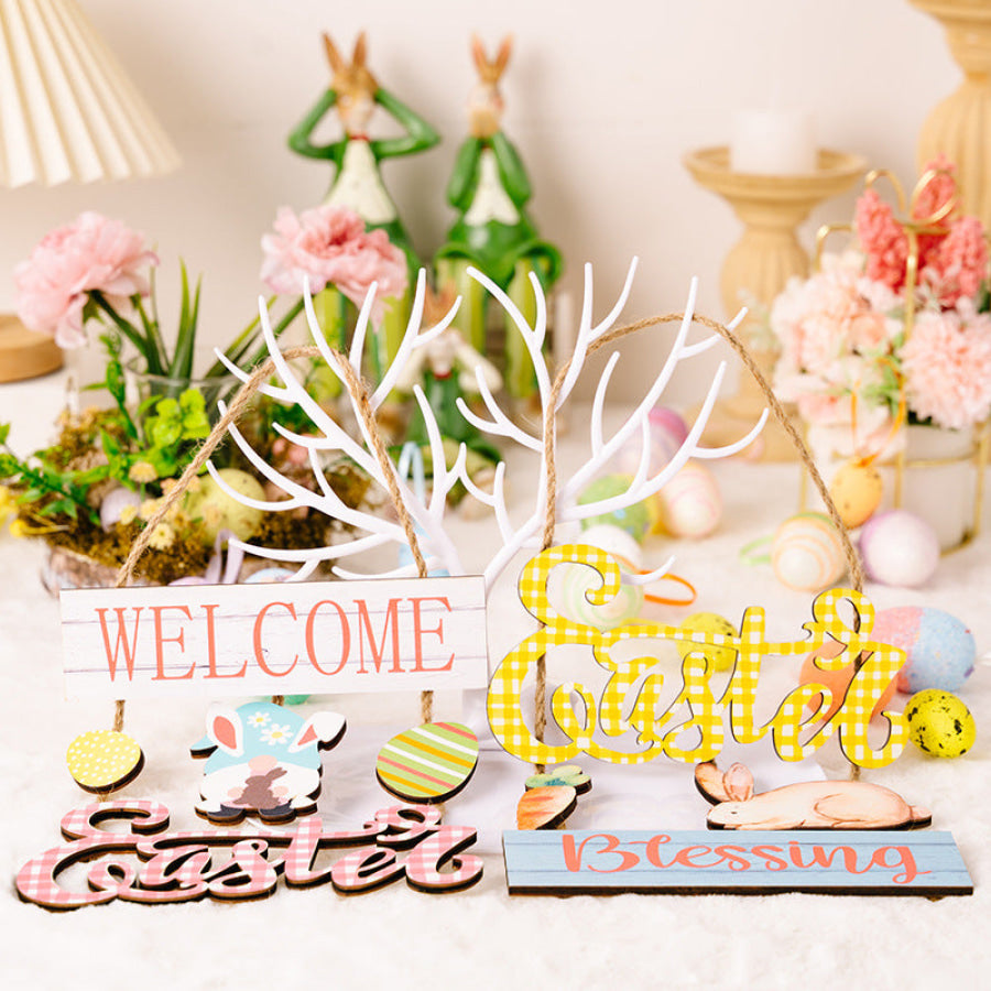 Easter Wooden Hanging Widget Apparel and Accessories