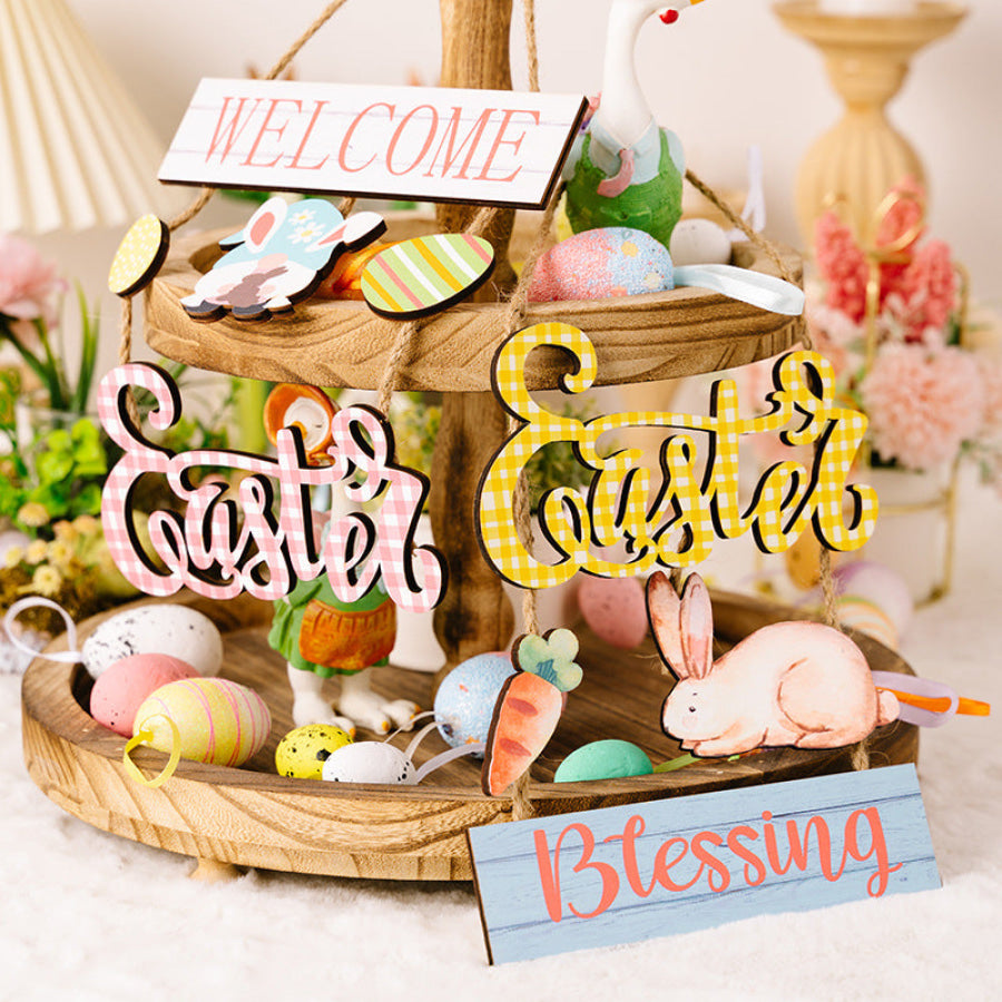 Easter Wooden Hanging Widget Apparel and Accessories