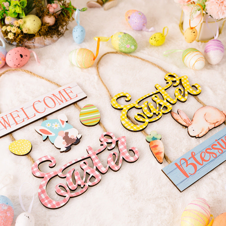 Easter Wooden Hanging Widget Apparel and Accessories
