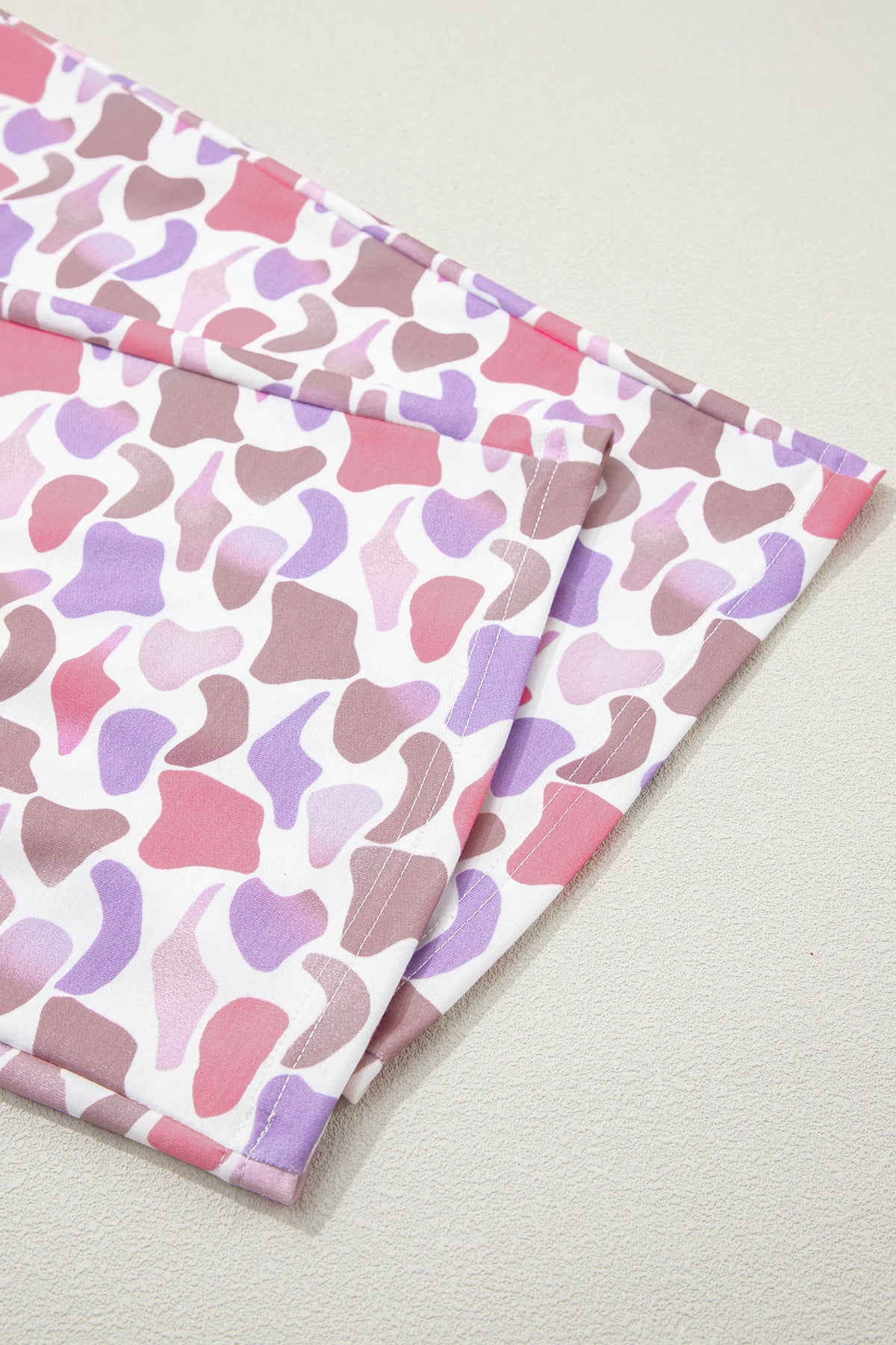 Medium Grey MAMA Letter Graphic Tee Camouflage Print Loose Pant Set