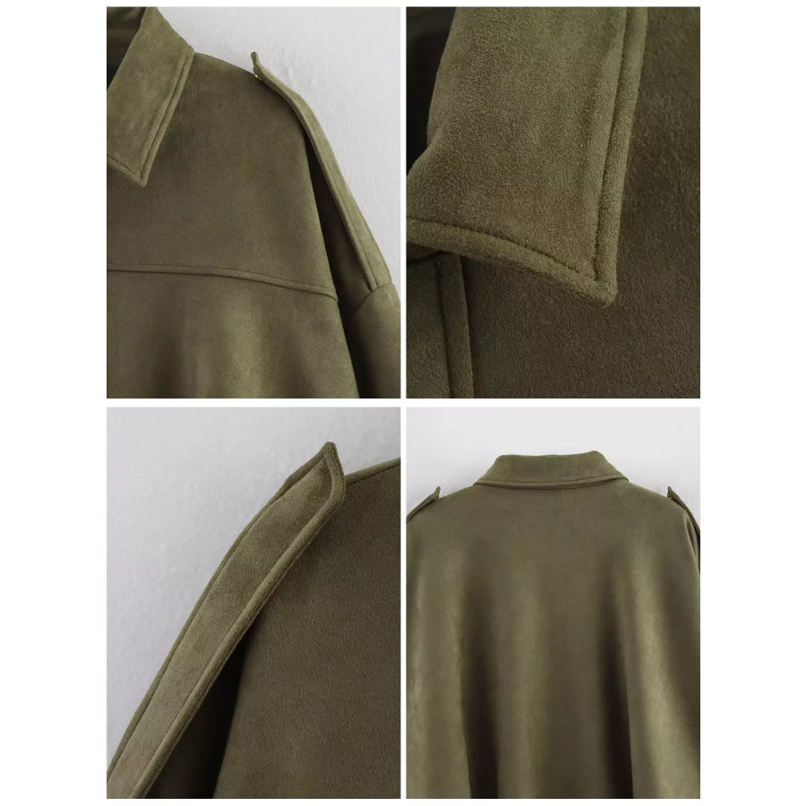 Elastic Hem Batwing Sleeve Jacket Apparel and Accessories