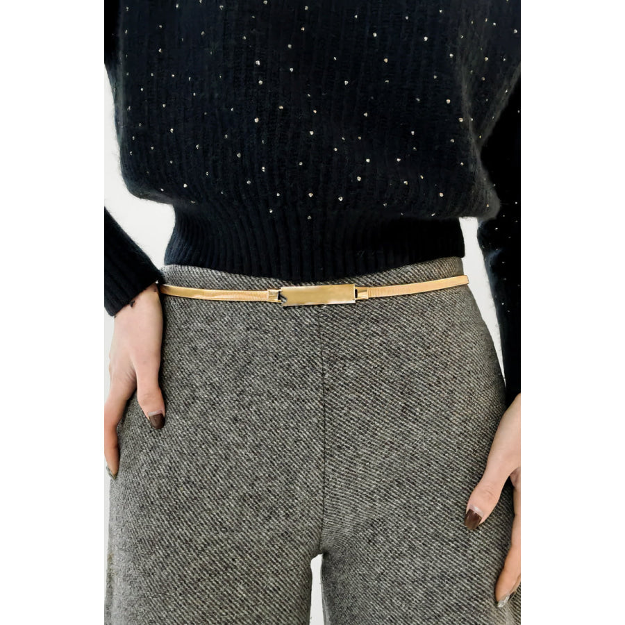 Elastic Iron Skinny Belt