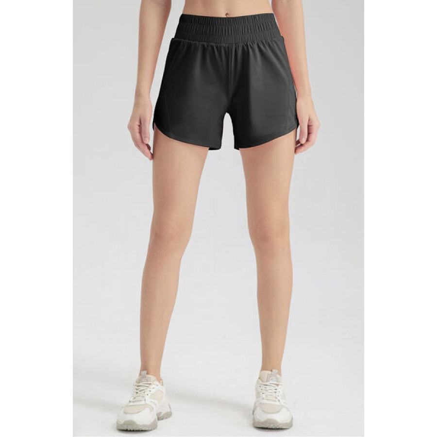 Elastic Waist Active Shorts Black / S Clothing