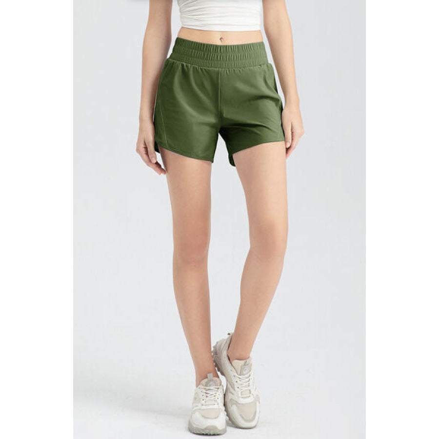 Elastic Waist Active Shorts Clothing