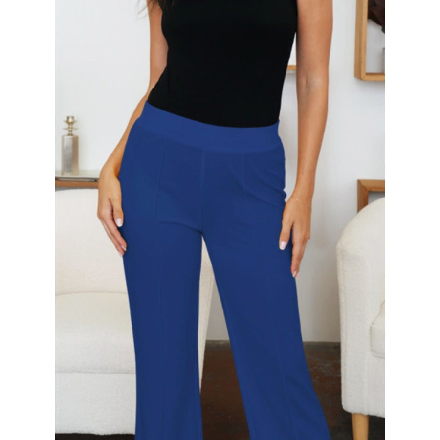 Elastic Waist Bootcut Pants Apparel and Accessories