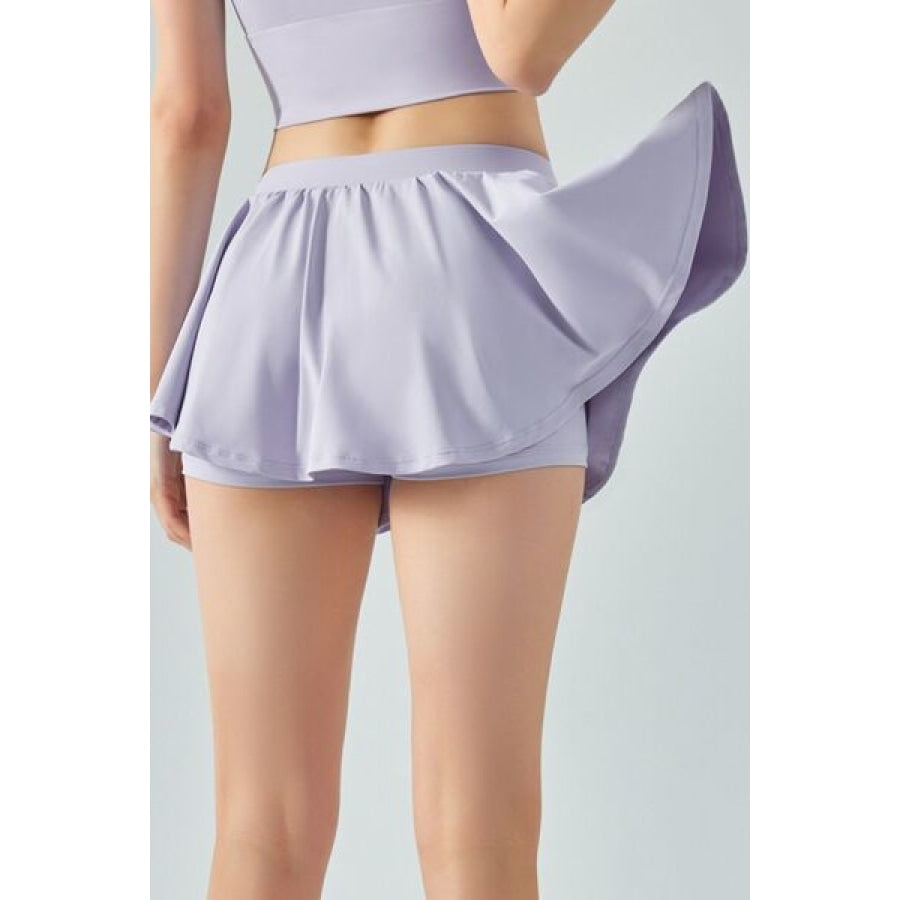 Elastic Waist Mini Active Skirt Clothing