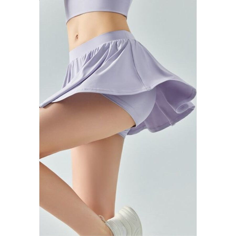 Elastic Waist Mini Active Skirt Lavender / S Clothing