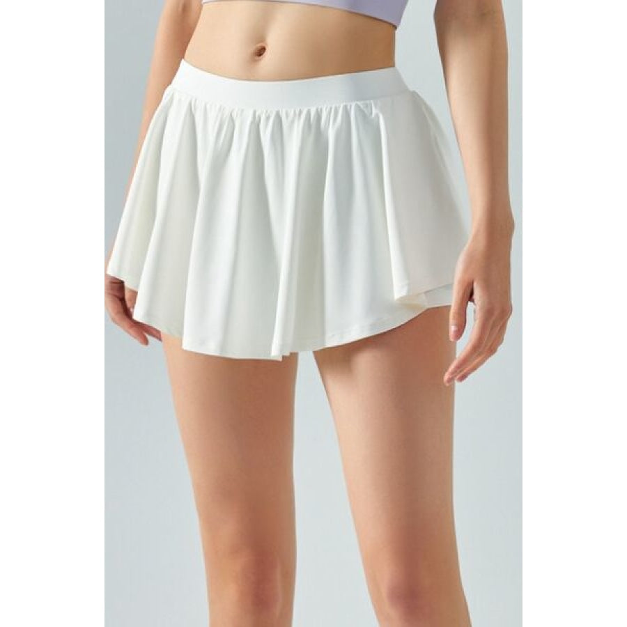 Elastic Waist Mini Active Skirt White / S Clothing