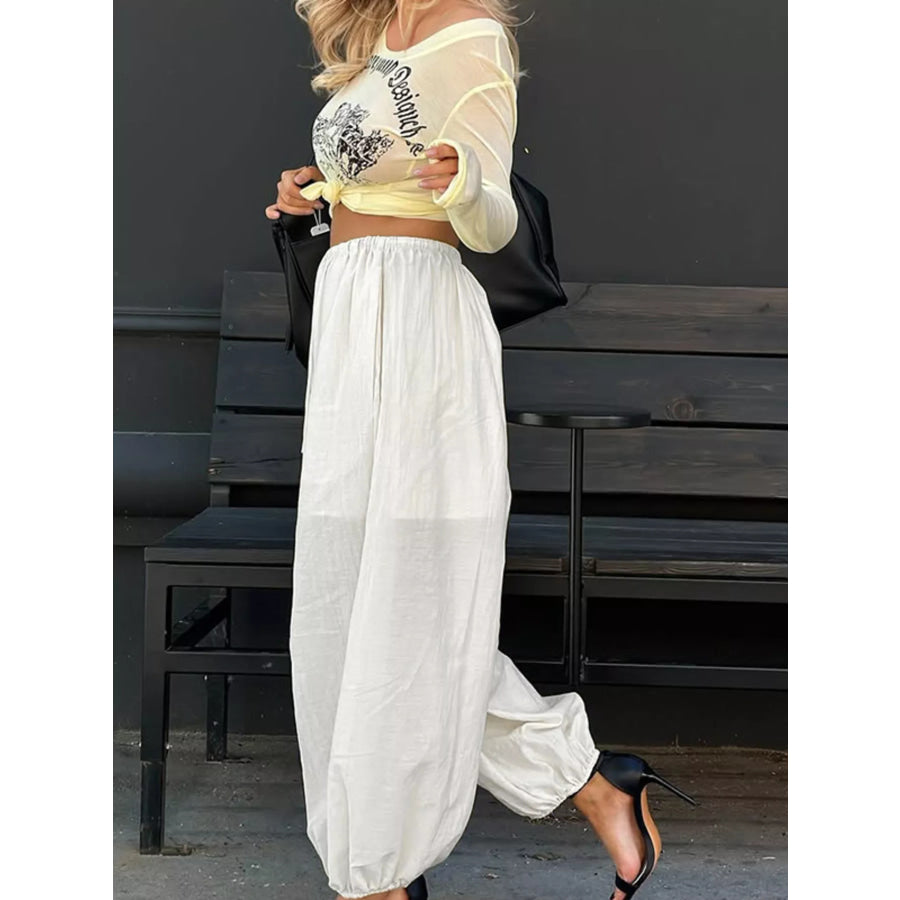 Elastic Waist Pants Apparel and Accessories