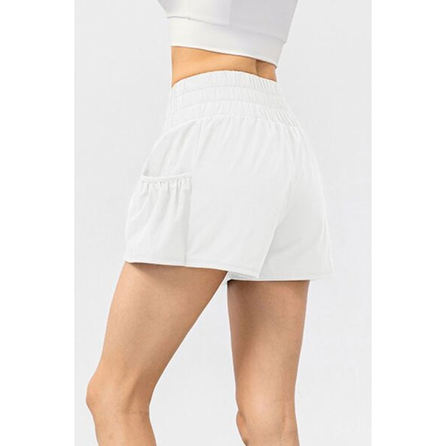 Elastic Waist Pocketed Active Shorts Clothing