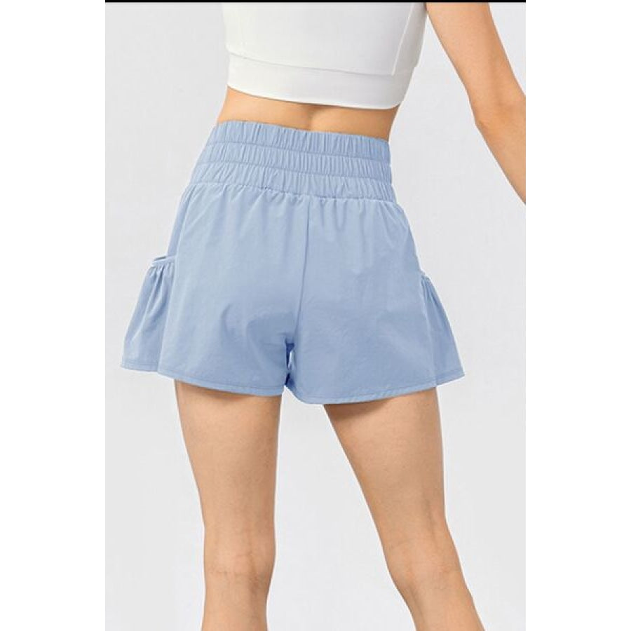 Elastic Waist Pocketed Active Shorts Clothing