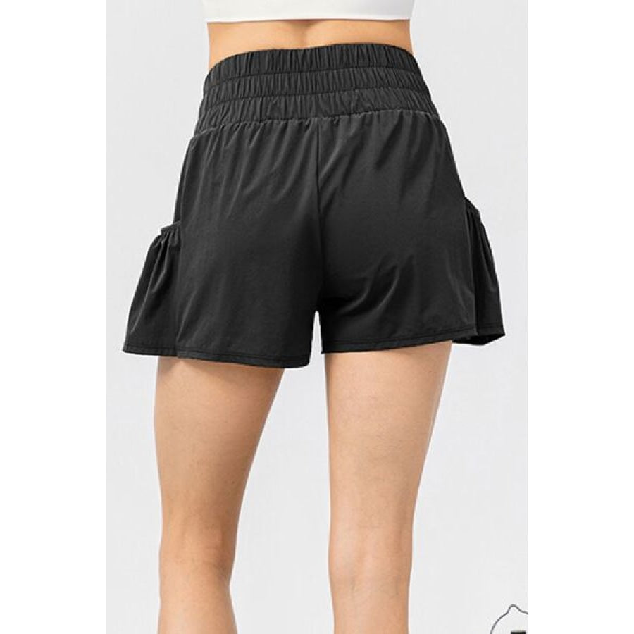 Elastic Waist Pocketed Active Shorts Clothing