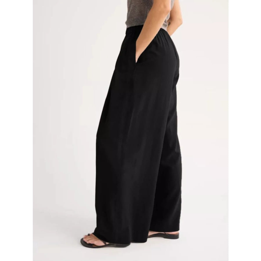 Elastic Waist Relaxed Fit Pants Apparel and Accessories
