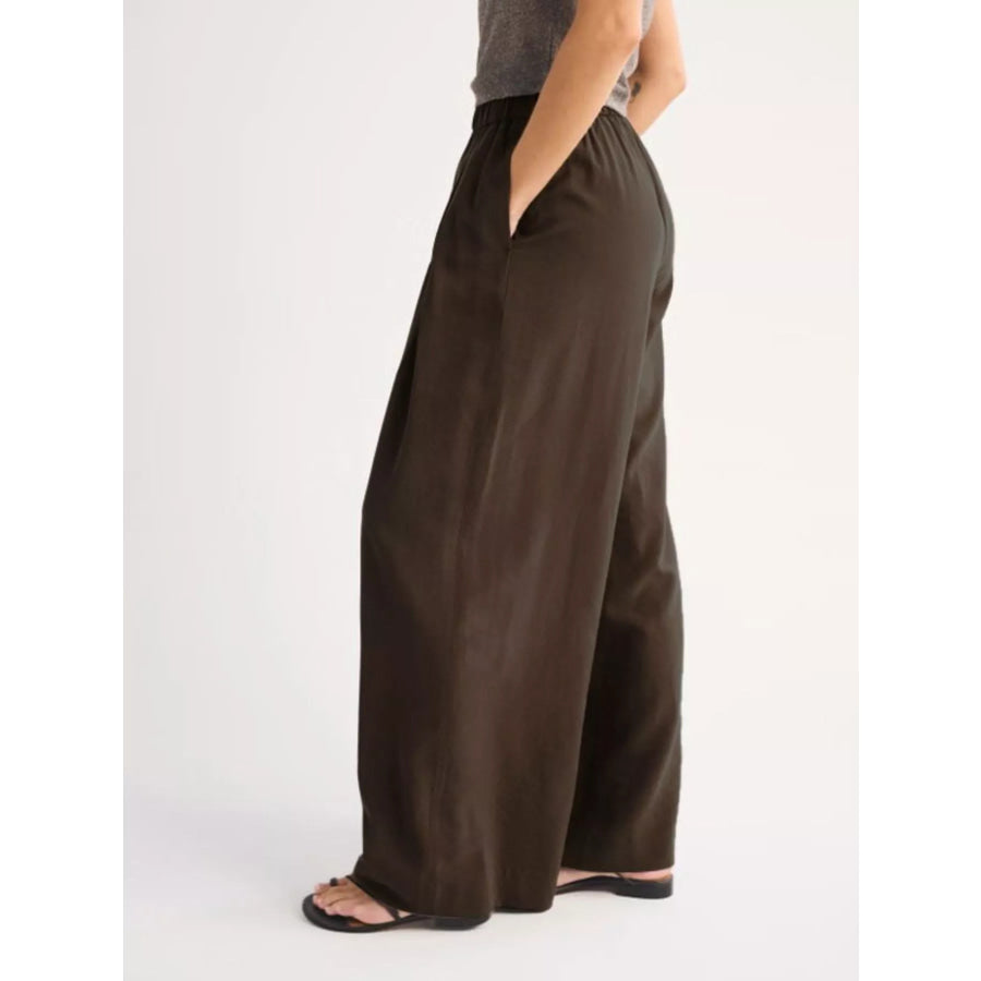 Elastic Waist Relaxed Fit Pants Apparel and Accessories