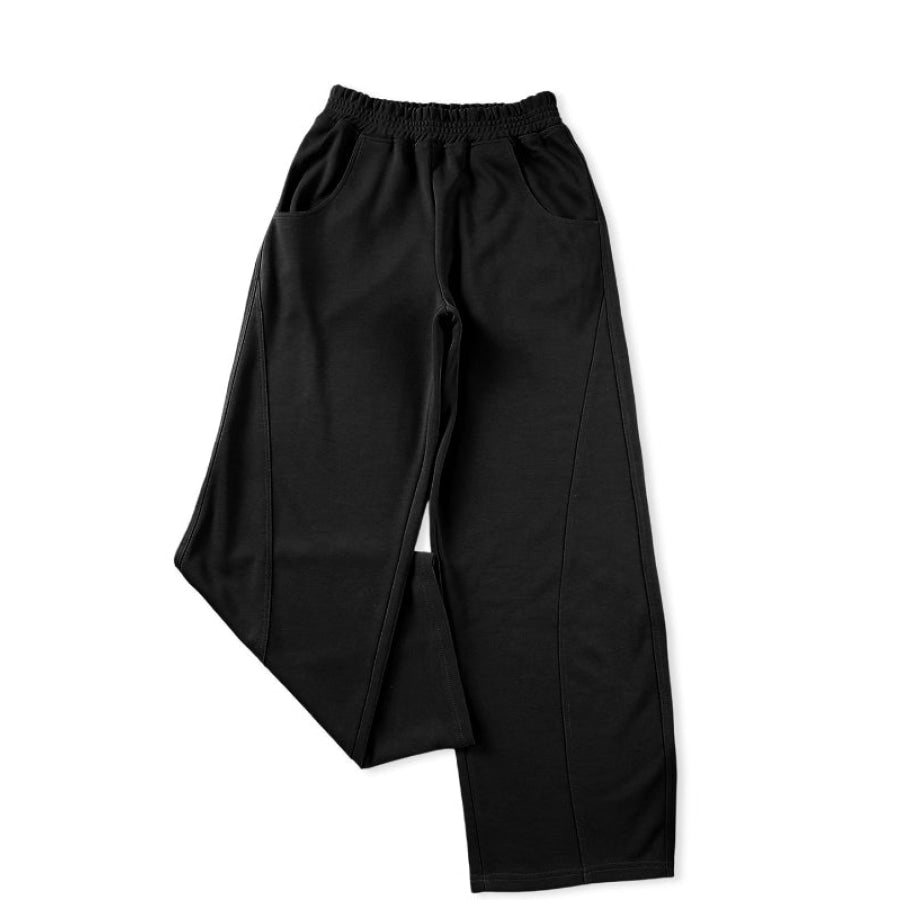 Elastic Waist Sweatpants with Pockets Apparel and Accessories